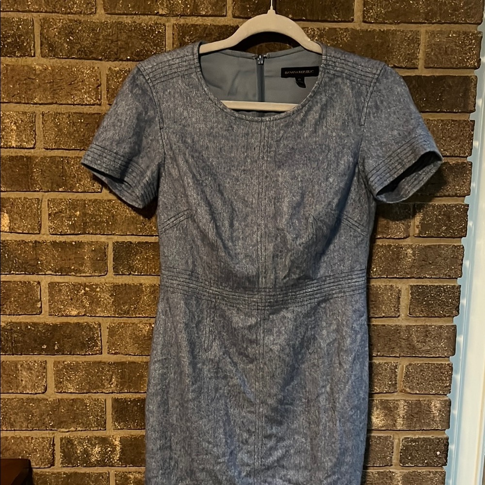 Banana Republic Blue Gray  Sheath Mini Dress Size 0